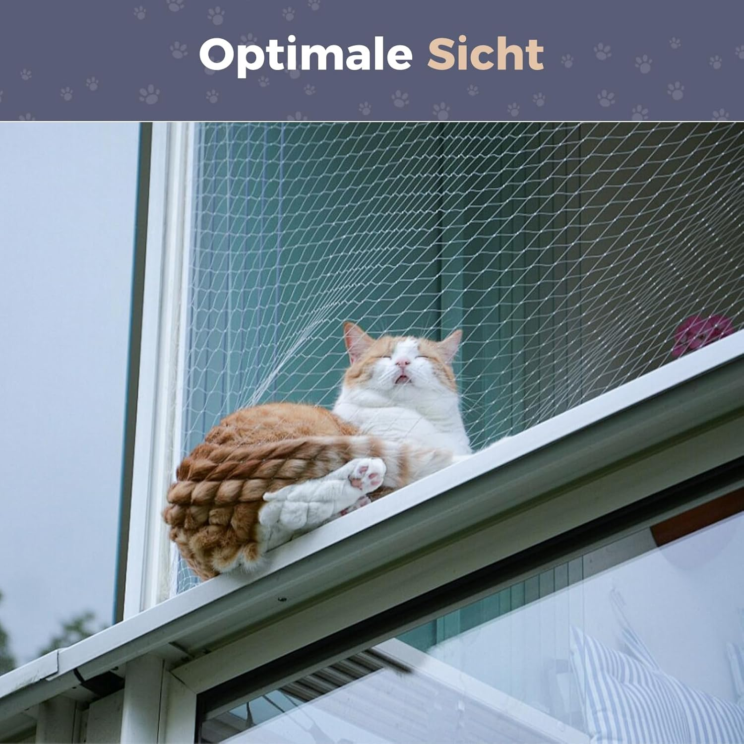 Balcony Cat Netting, Strong Resilience Nylon Anti-Bird Net, Garden Netting, anti Pigeon Net Protection Net (5 X 5 M/Transparent, 5 X 5 M/Transparent) image number 4