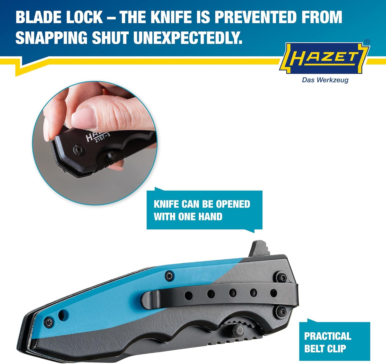 Hazet 2157-3 Jack Knife, 201 Mm Length image number 2