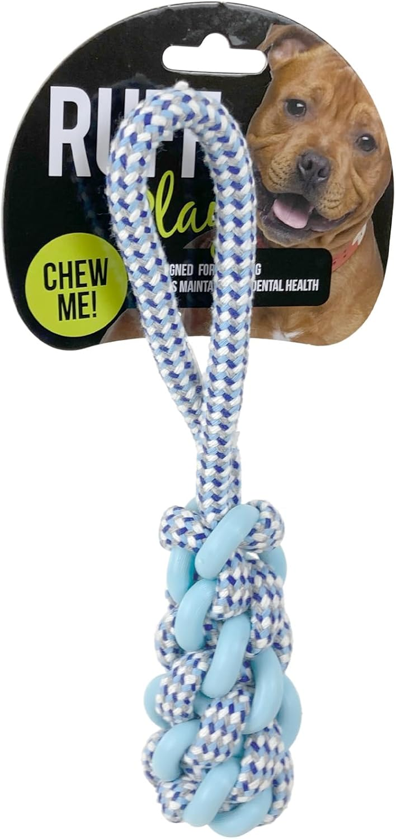 Dog Dental Tug Toy, Blue - Teething Toys, Durable Dog Chew Toys, Aids Dogs Dental Health, Small, Medium, Large image number 1