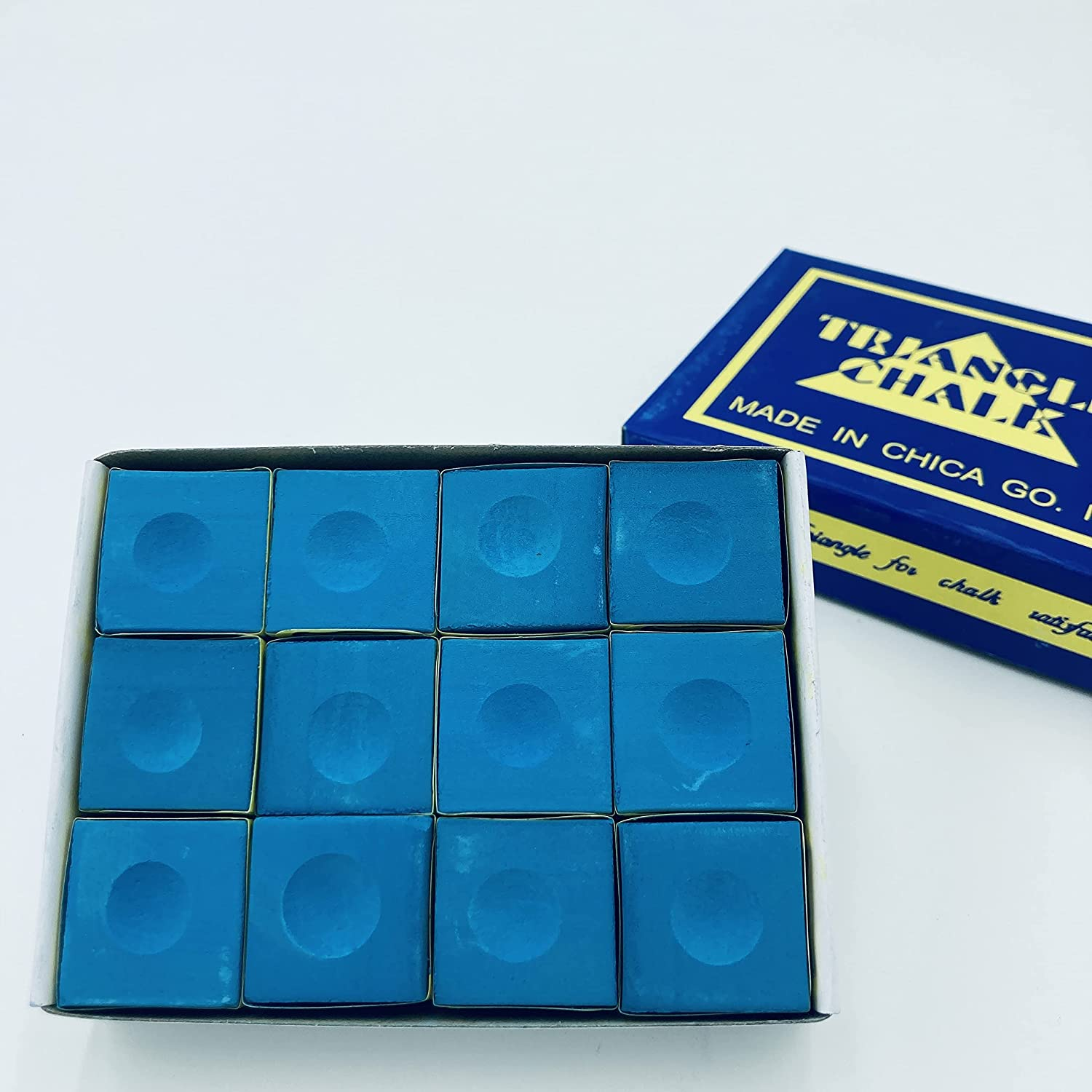 Manqianxun Pool Cue Chalk Cubes, 12-Pack -Table Billiardsstick Bulk Supplies image number 6