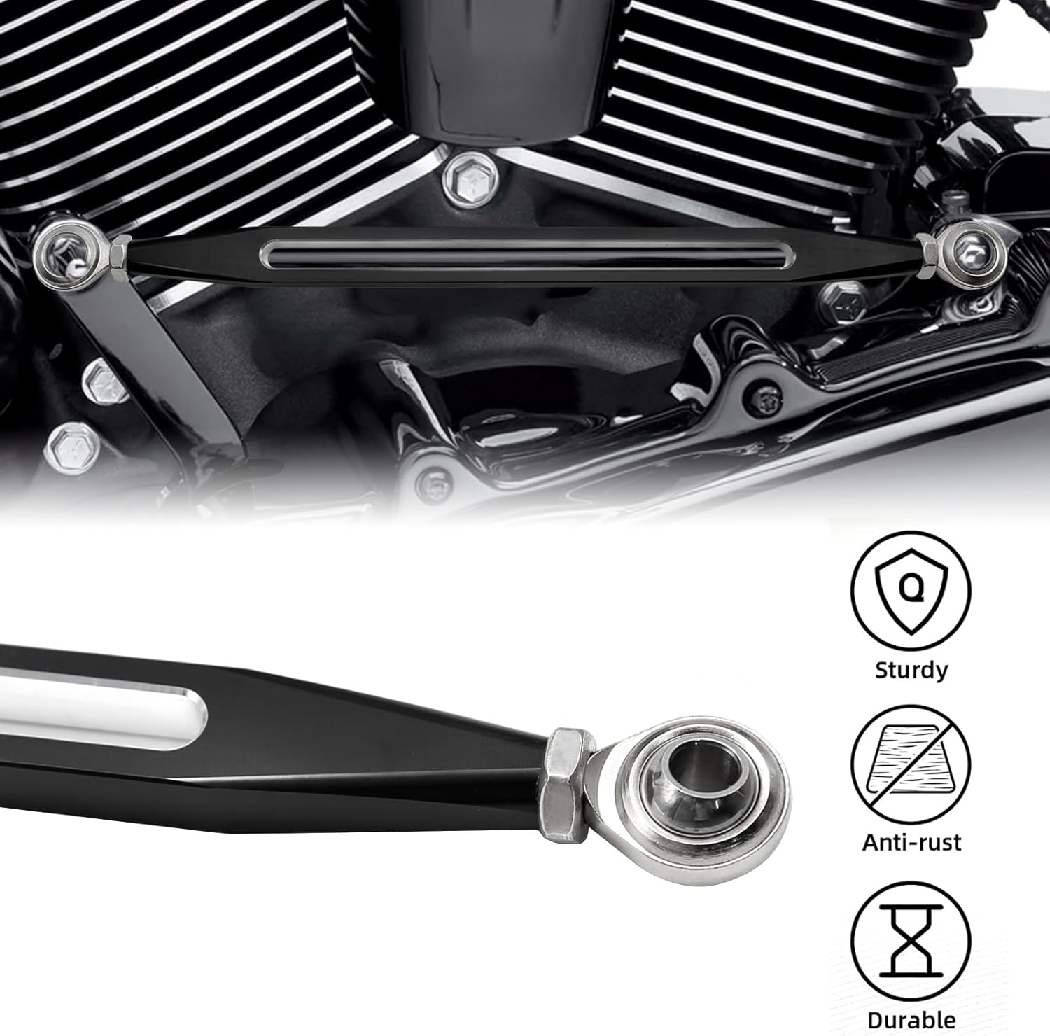 MDEOOSKY Chrome Shift Linkage Gear Shifter, Replacement for Harley Davidson Road King Street Electra Trike Glide Softail Dyna 1986-2023 image number 6