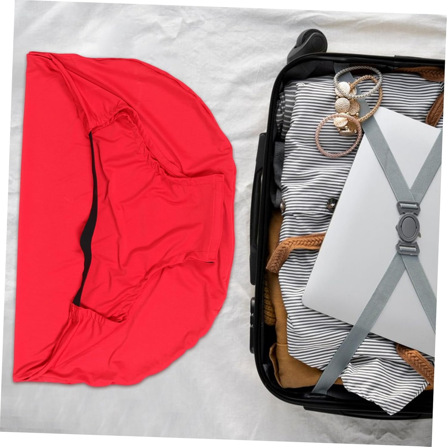 Milisten Elastic Luggage Cover Protector for Suitcase Travel Bag Cover Luggage Protector for Aeroplane Travel image number 1