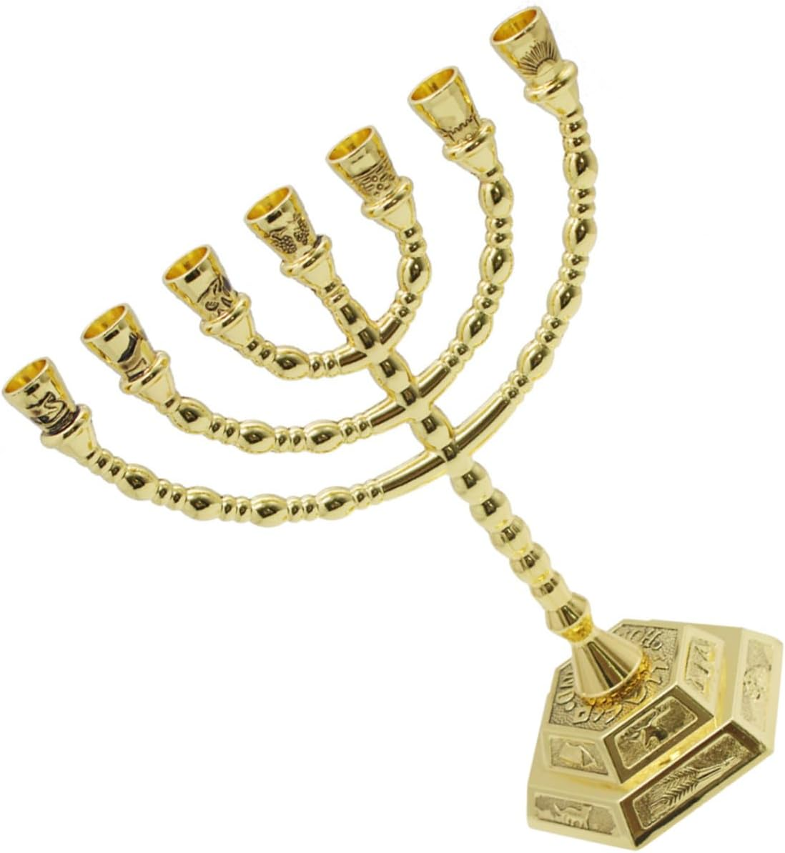 ADOCARN Hanukkah Menorah Branch Metal Candle Holder Simple Desktop Candlestick for Home Decoration Chic Design for Living Bedroom Party and Holiday Celebrations image number 1