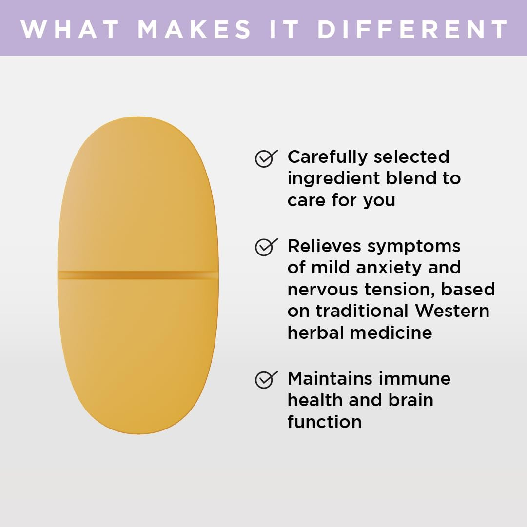 Jshealth Vitamins Mild Anxiety + Stress Formula Mild Anxiety Vitamins | Stress Support Vitamins for Women and Men | Calm Mind Support Vitamins | (60 Tablets) image number 1