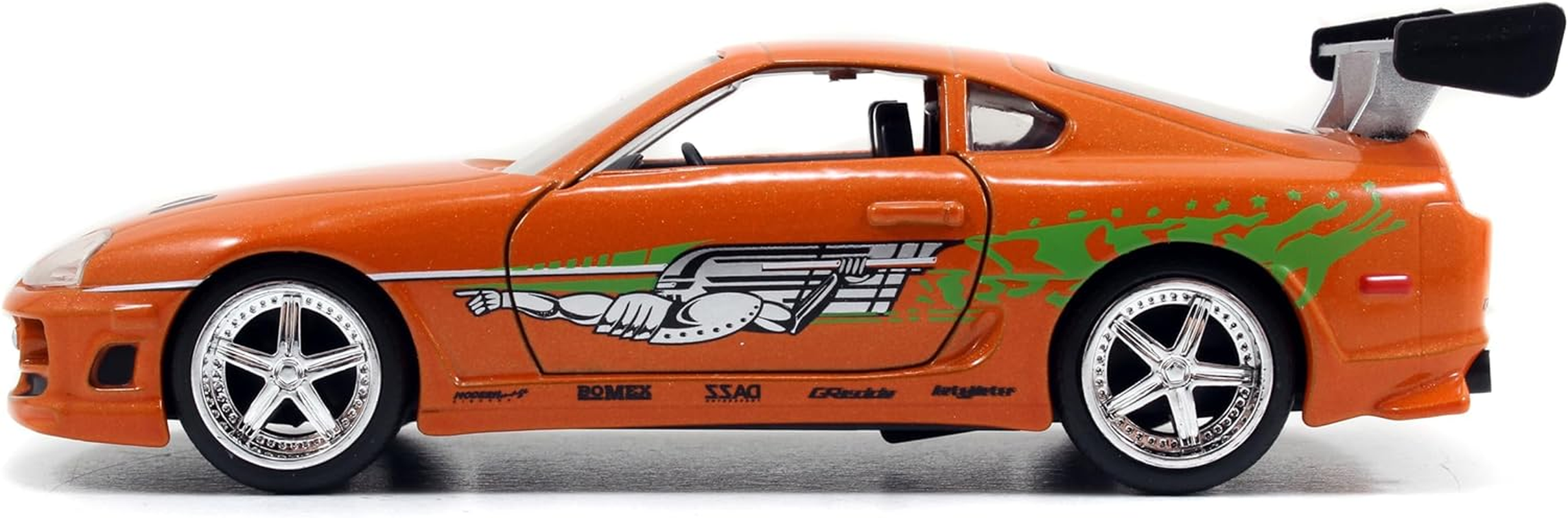 Jada Toys Fast and Furious 1995 Toyota Supra Orange 1:32 Scale Hollywood Ride Diecast Vehicle image number 5