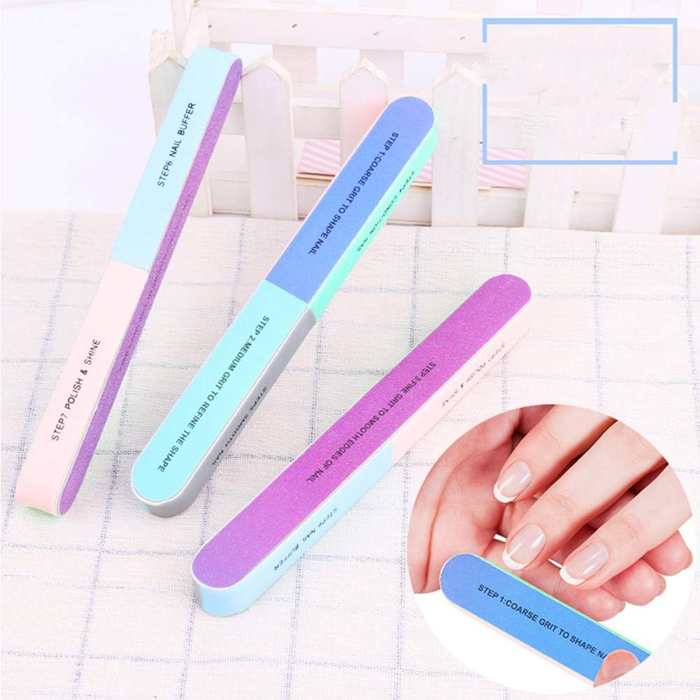 Haofy Multiple Side Nail Art Manicure Tool Grinding Files Buffer Polier, Ideal for Professional Use, Sandstone Material, 12G Weight image number 2