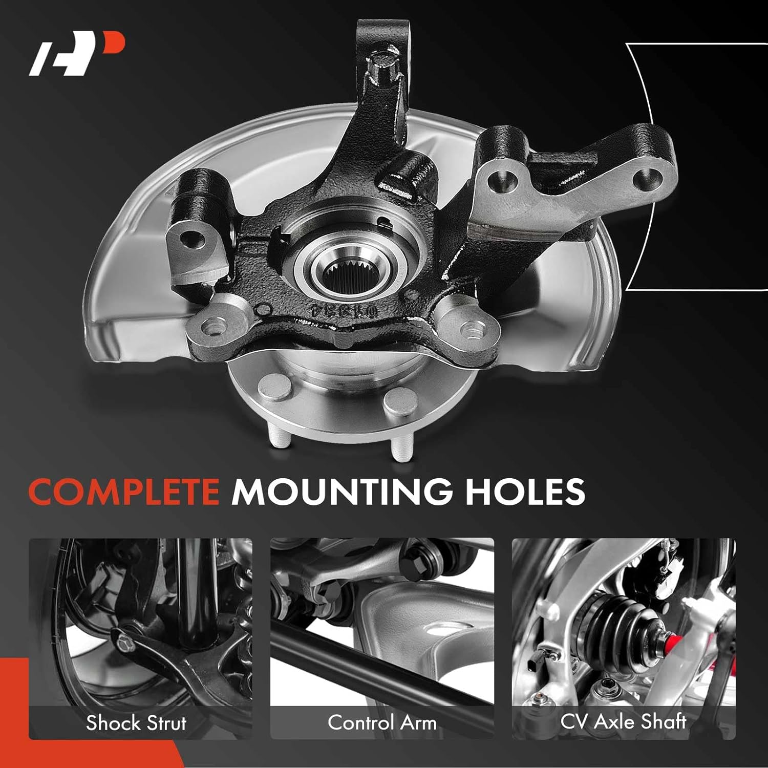 A-Premium 2 X Front Left and Right Steering Knuckle & Wheel Bearing Hub Assembly Compatible with Jeep Compass Patriot 2007-2017 & Dodge Caliber 2007-2012, 2.0L 2.4L, Driver and Passenger Side