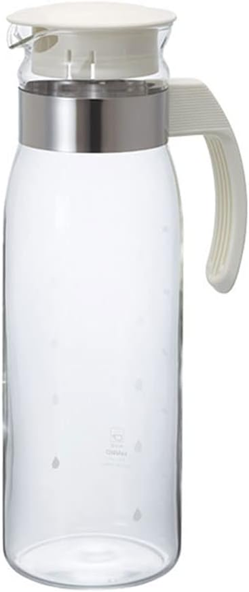 Hario Slim Water Jug with Handle, 1400Ml, White,Off-White