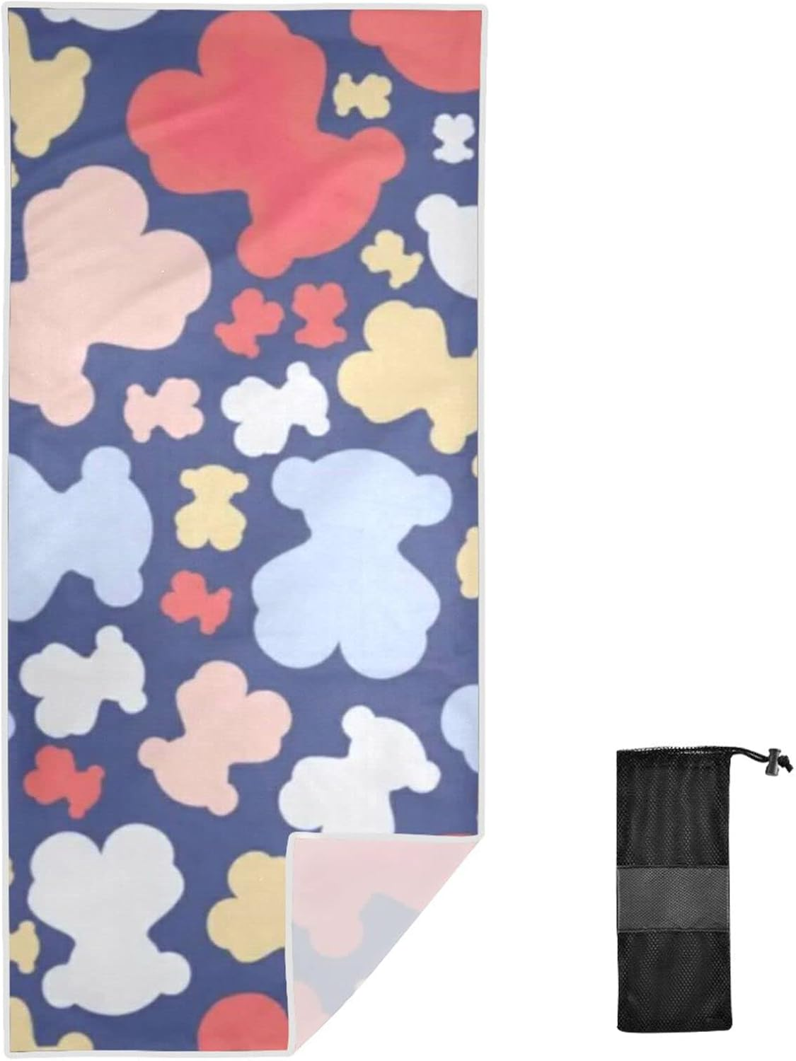 ODAWA Skulls Black Beach Towels Quick-Dry Super Absorbent Beach Blanket Pool Travel Swimming Bath Shower Towel