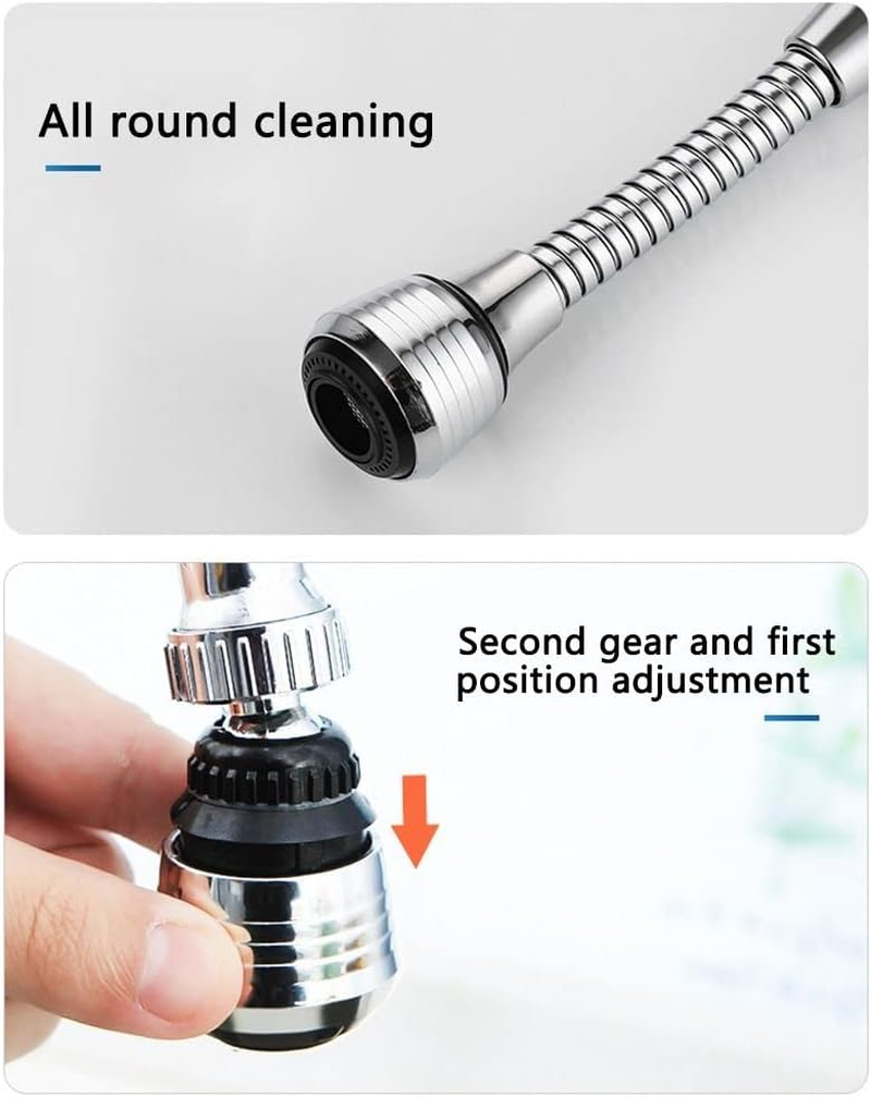 Faucet Sprayer Attachment Flexible Tap Extension Aerator 360 Degree ABS Whith Universal Connector for Kitchen Sink Cold Hot Water image number 4