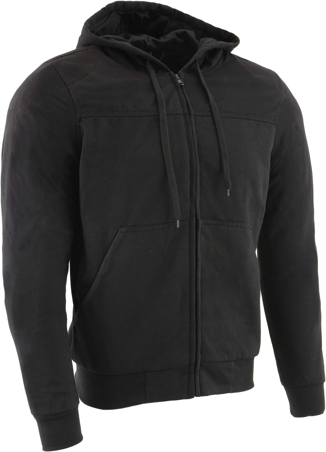 Milwaukee Leather MPM1788 Men'S Black CE Approved Armored Riding Hoodie with Aramid by Dupont Fibers - X-Large
