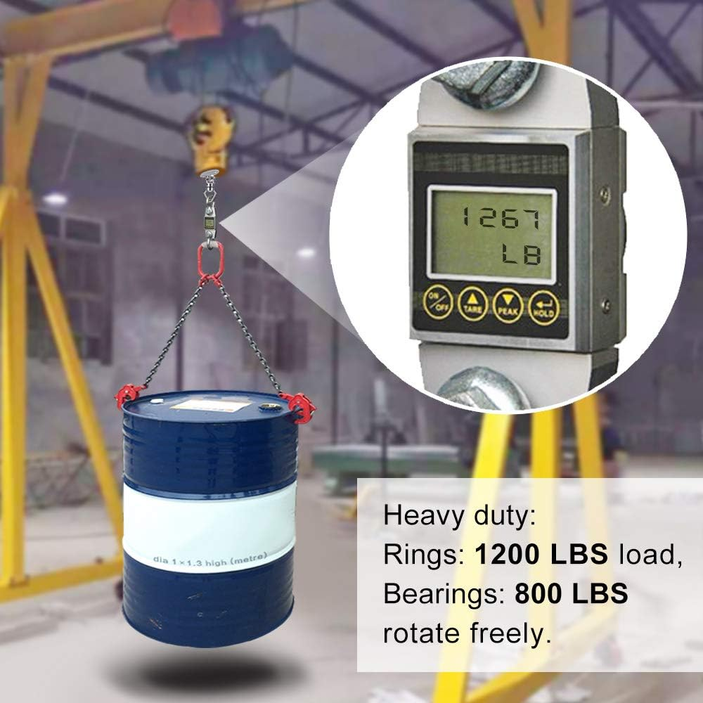 Benelabel Swing Hanger with 2 Bearing, 800 LB Capacity, Safest Rotational Device Hanging Accessory for Aerial Silks Dance, Web Tree Swing Set, Yoga Swing Sets - Oval Base Hanger image number 3