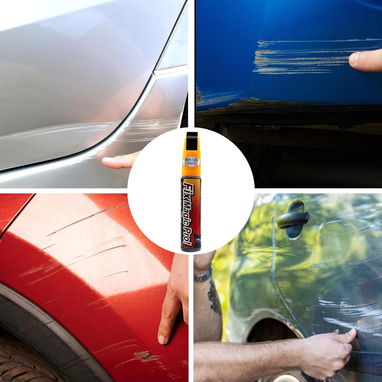 Automotive Paint Black | 12Ml Paint Scratch Repair, Black/Silver Scratch for Car Coating, Scratch Repair