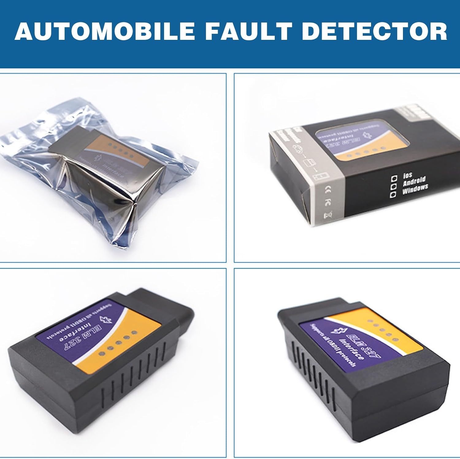 Bluetooth OBD2 Scanner for Cars - Wireless OBDII Diagnostic Tool with Real-Time Data & Fault Code Reader Compatible Ios/Android, Torque Pro, OBD Fusion, Incardoc Apps - Quick Scan