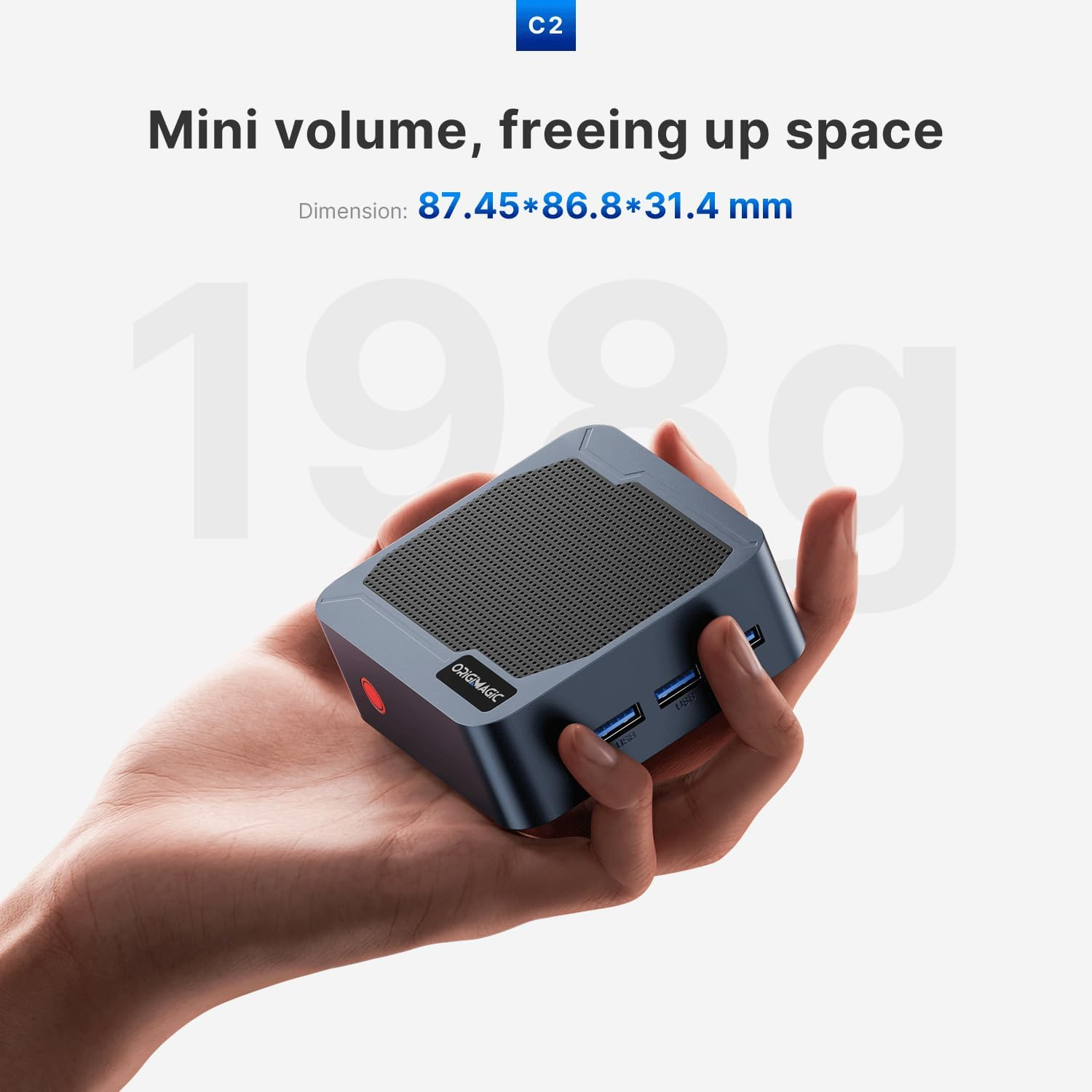 C2NEO ORIGIMAGIC Mini PC Intel N95(Turbo 3.4Ghz) 12GB DDR5 512GB SSD Dual LAN, Mini Computer Support 4K Triple Display, Wifi5, Bluetooth 5.0, Perfect for Business, School, Office image number 3