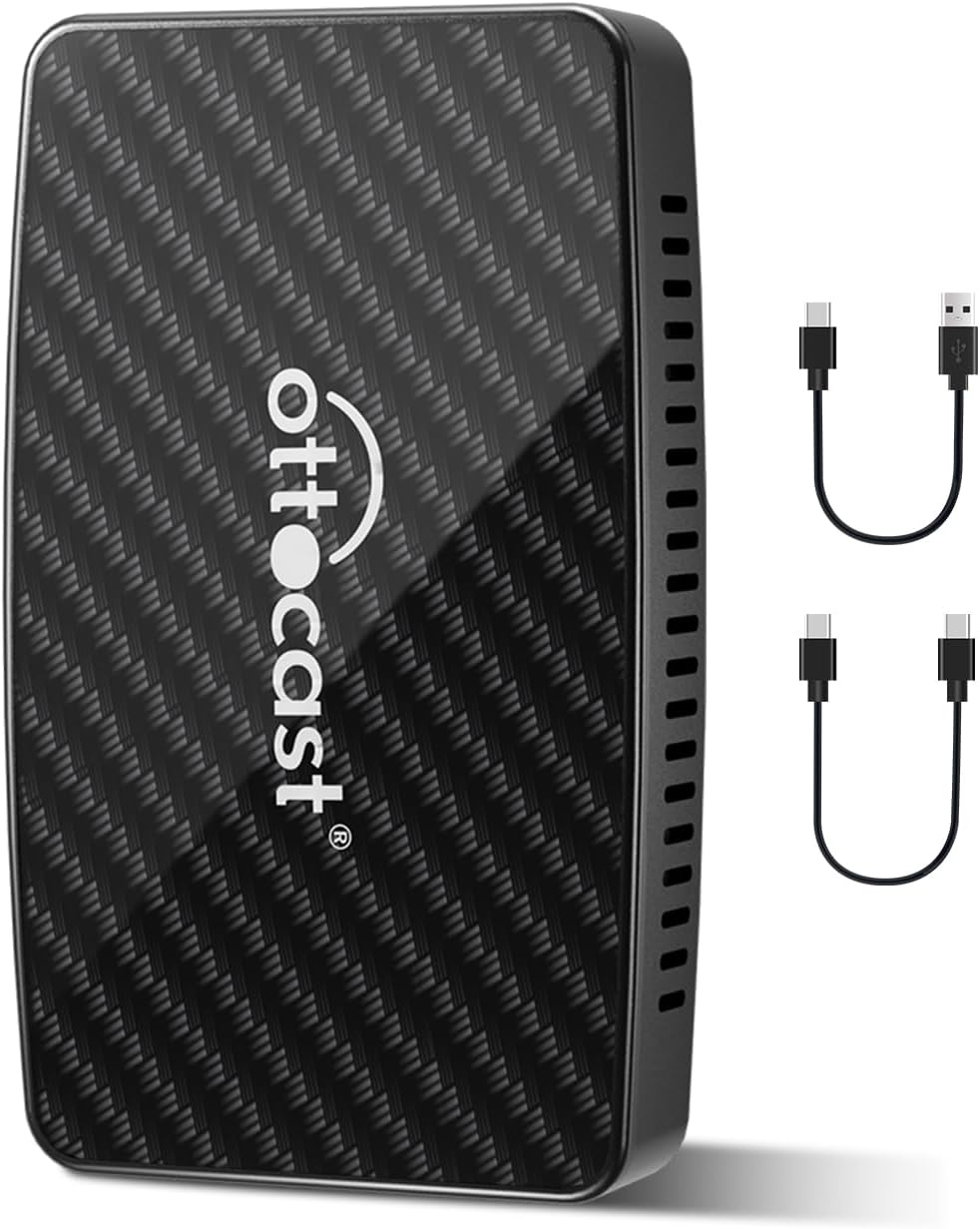 OTTOCAST Play2Video Pro, Android Carplay Ai Box & Wireless Carplay Adapter & Wireless Android Auto Adapter 3 in 1, Built-In Youtube, Netflix, IPTV, Tiktok, Prime Video, 5 Video APP image number 1