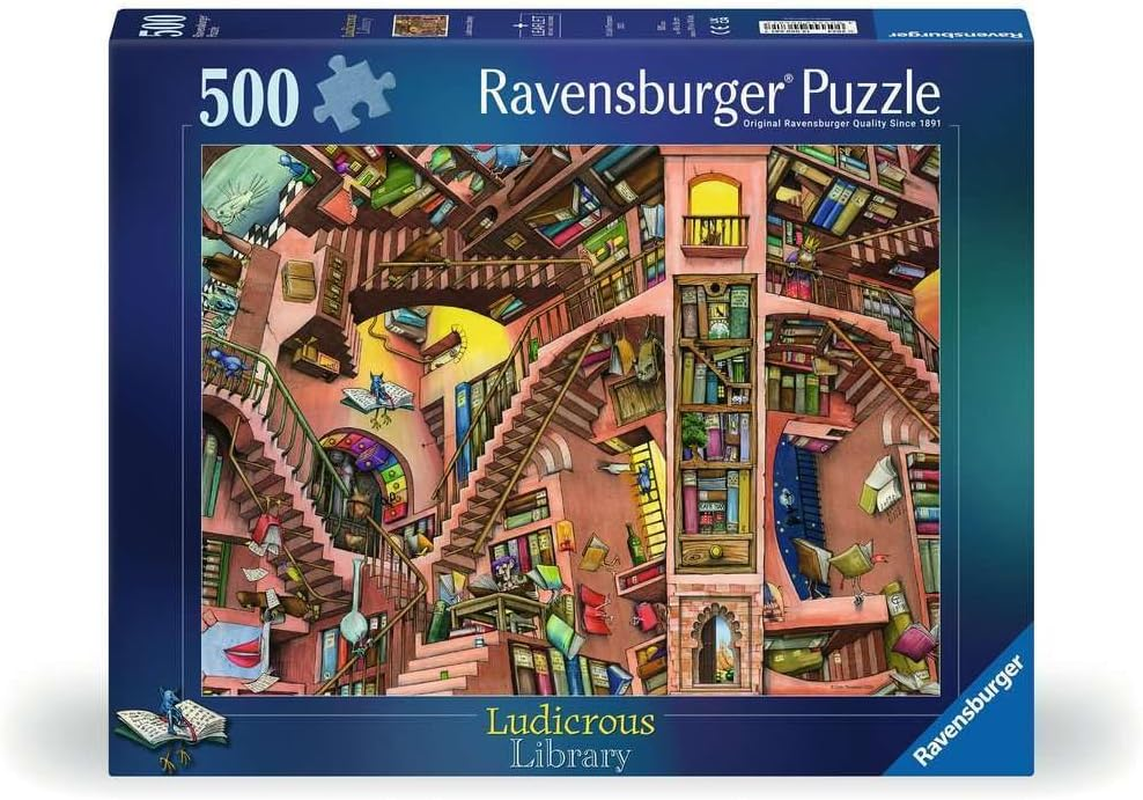 Ravensburger - Ludicrous Library 500P image number 1