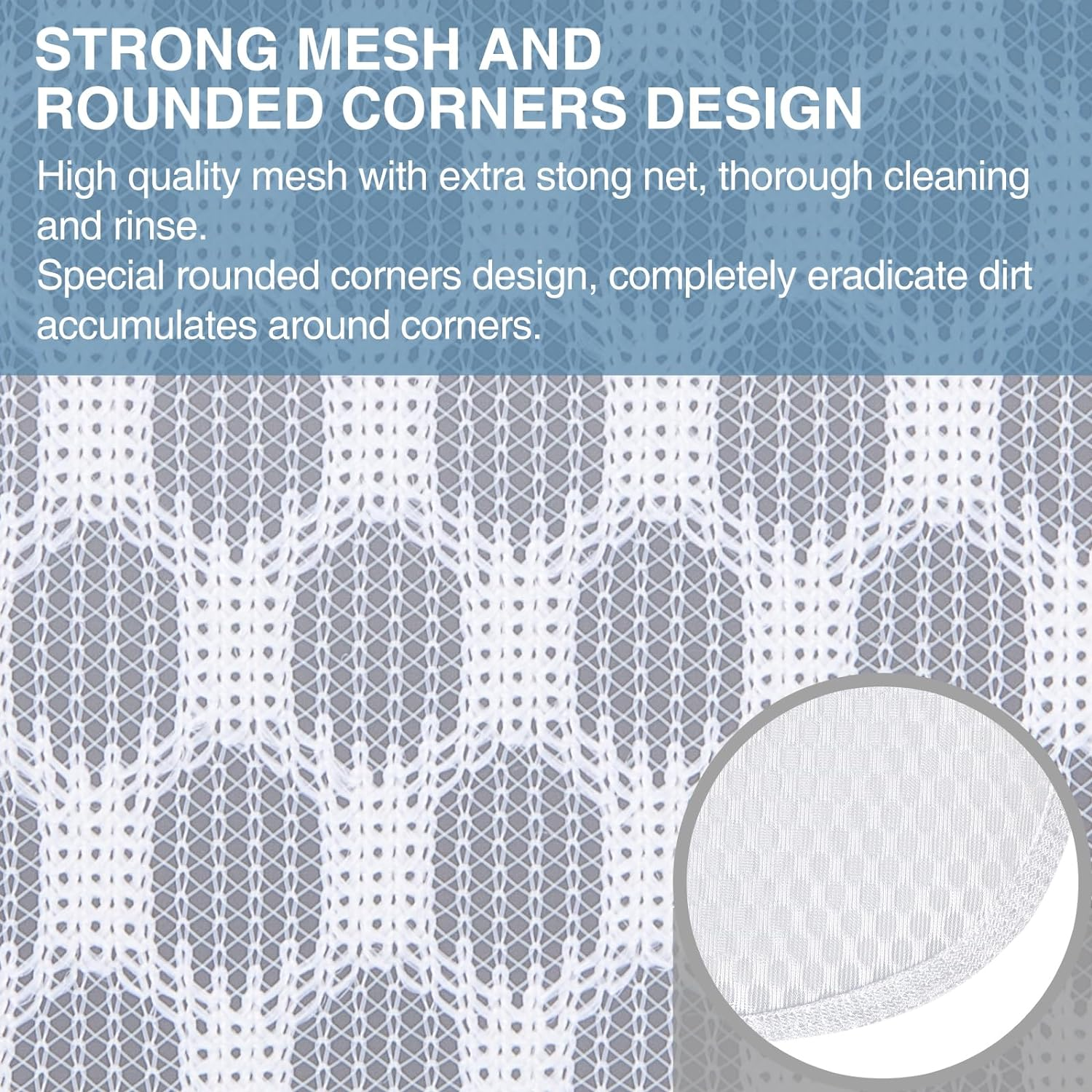3 Pcs Durable Honeycomb Mesh Laundry Bags for Delicates 12" X 15" (3 Medium) image number 6