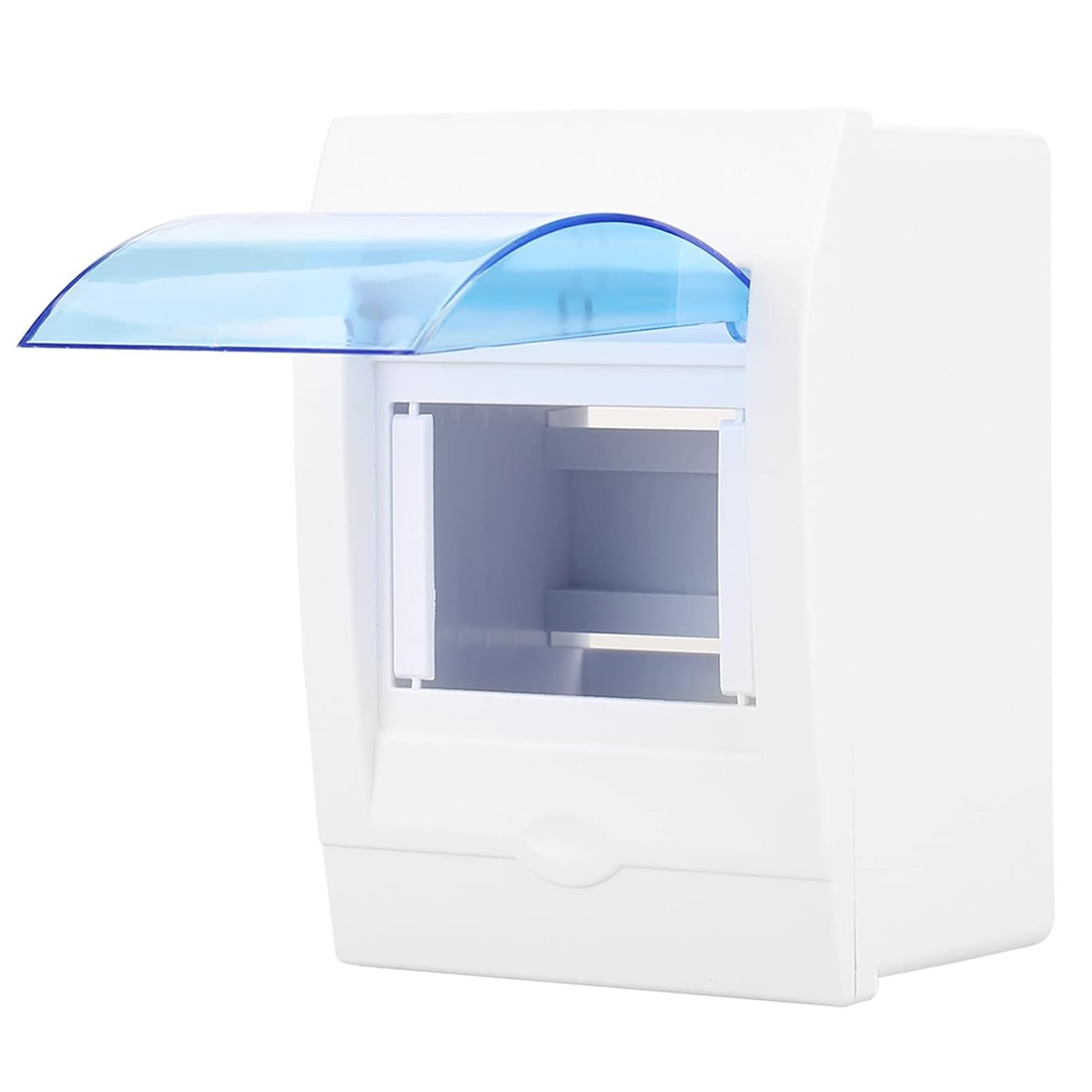 Durable Plastic Distribution Box for 3-4 Ways Circuit Breaker, Transparent Blue Cover, Simple Wall Mounting - Ideal for Internal Applications image number 4