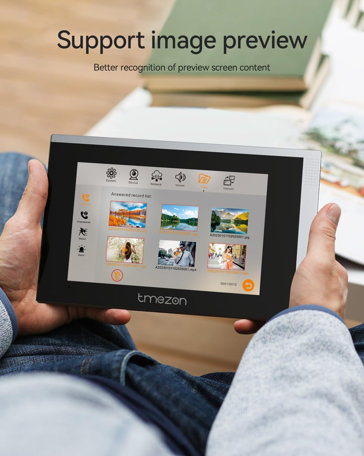 TMEZON 4 Wire Wifi Video Intercom System Doorbell with Camera and 7 Inch Monitor IP 1080P Wired Video Door Phone No Monthly Fees,Support Remote Unlock,Snapshot,Tuya,Need Cable image number 4