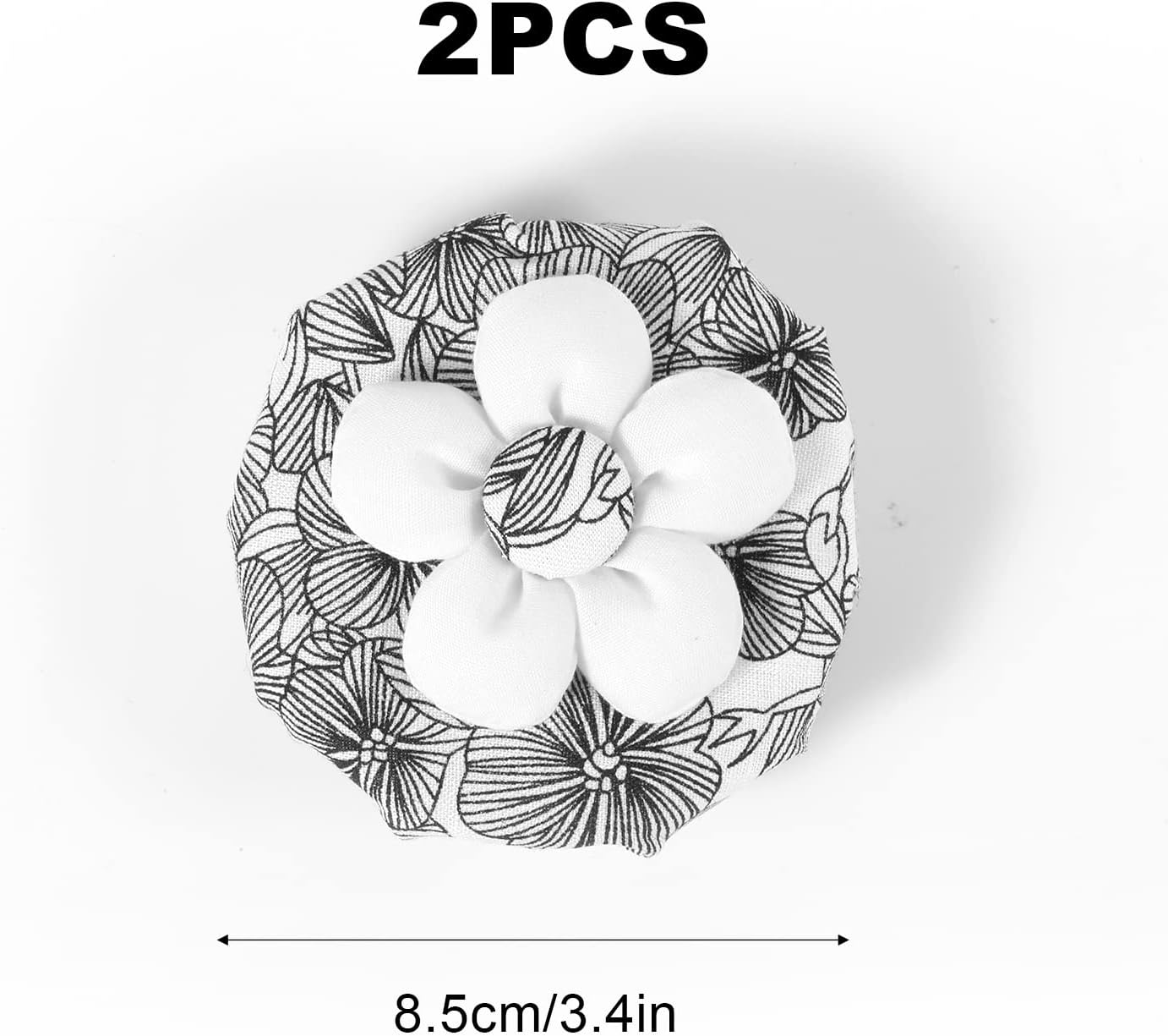 2Pcs Door Knob Covers, Soft Door Knob Protector Cover Reusable Washable Floral Door Handle Cushion with Cotton and Sponge, Decorative Door Handle Cover for Child Safety image number 2