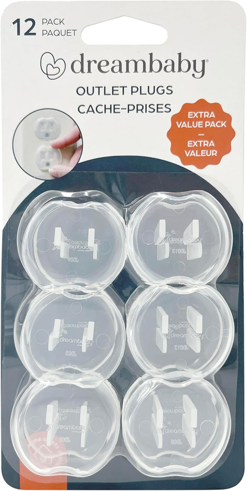 Dreambaby Child Safety Outlet Plug 12-Pieces Pack image number 1