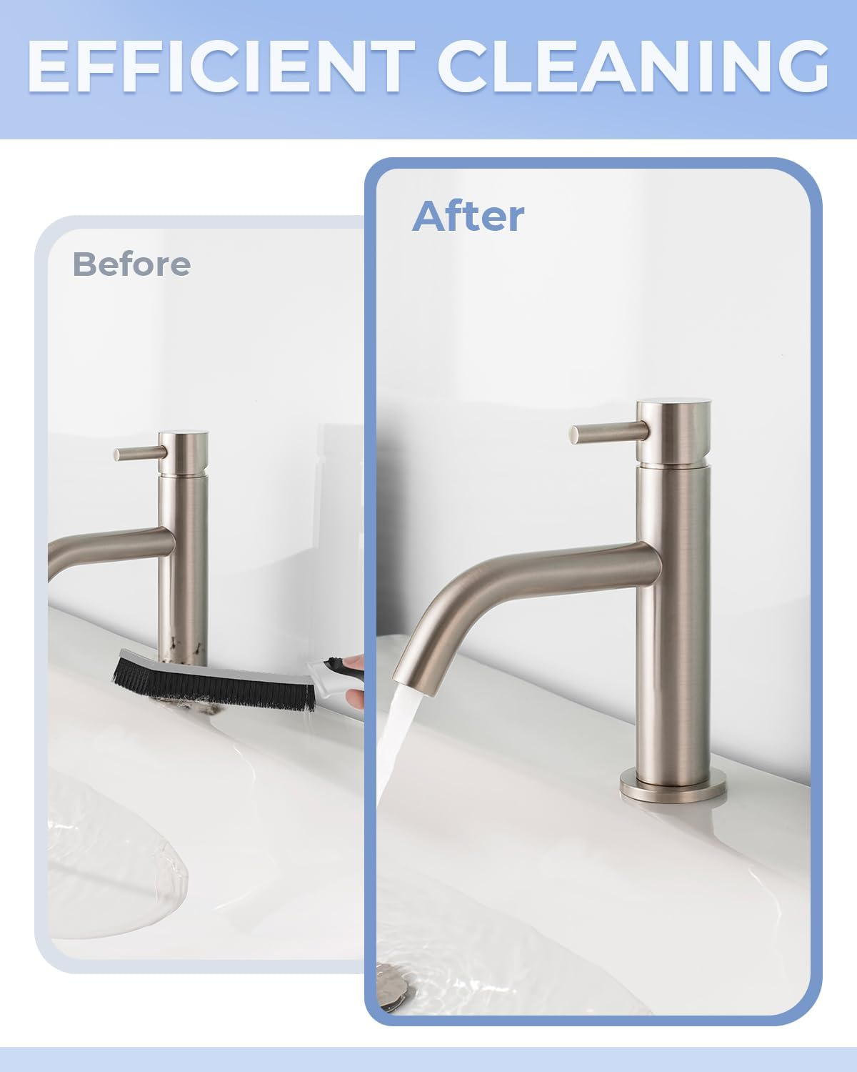 Cleangor Crevice Cleaning Brushes, Scrub Brush for Hard to Reach Small Space, Home Essentials, Cleaning Supplies, Cleaning Tools for Household Use, Bathroom, Shower, Kitchen, Toilet, Window (3, Black) - Black image number 2