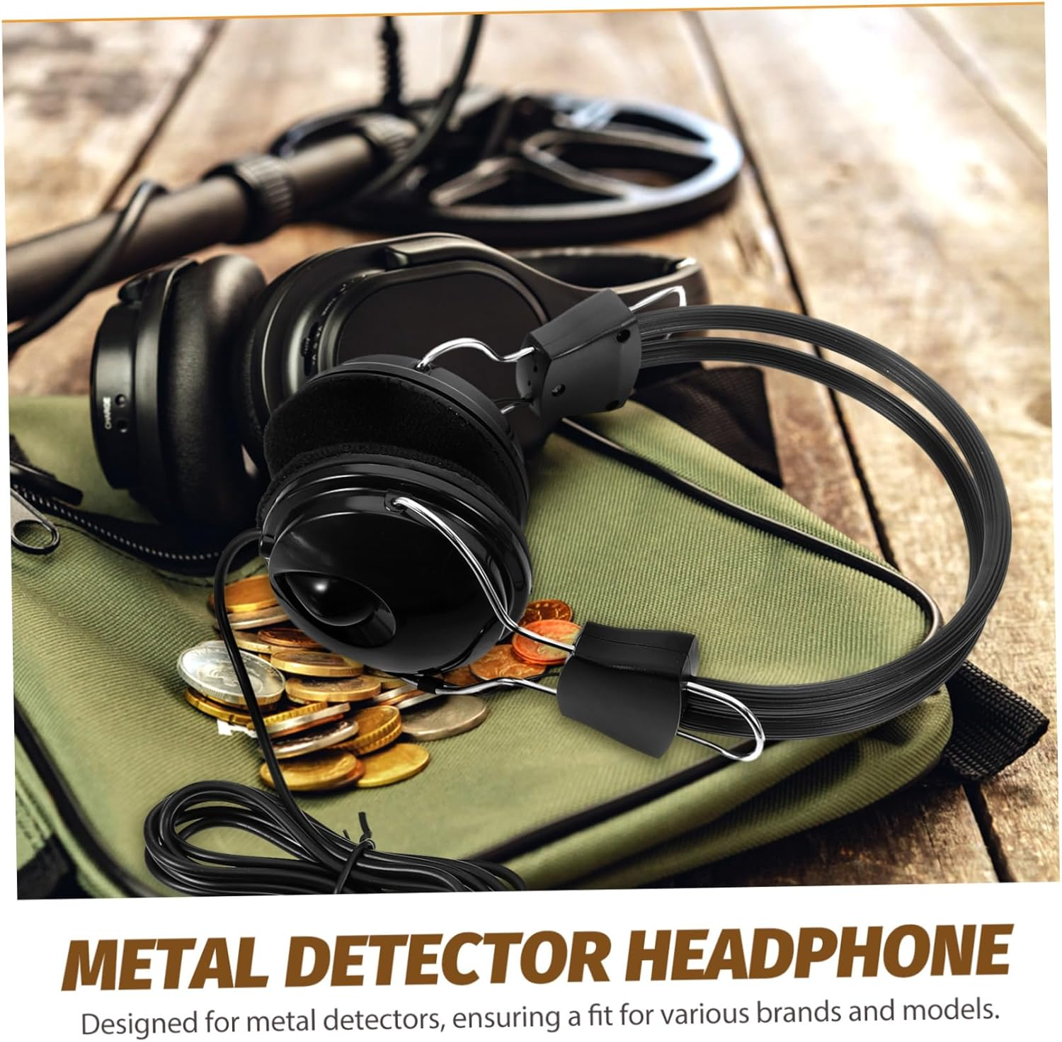 KALLORY Adjustable Metal Detector Headphone Noise Isolation for Treasure Hunting Portable Gold Search Accessory High Precision Sound Comfortable Fit image number 4