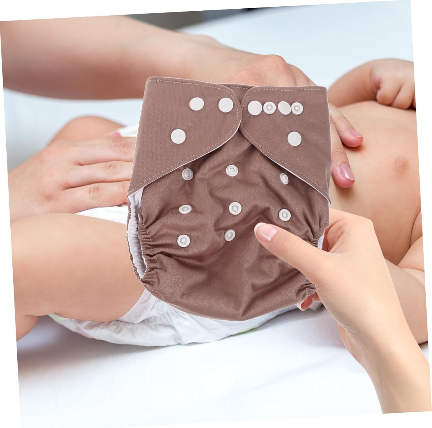 Cloth Diapers Reusable Diaper for Newborn for Swim Unisex Cloth Nappies Pink image number 3