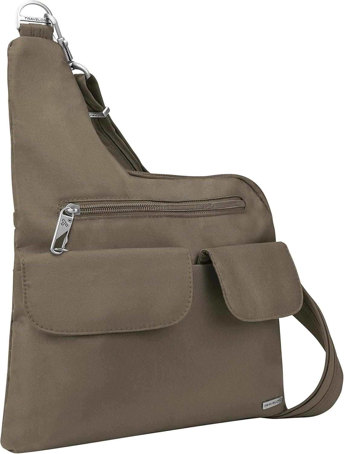 Travelon Anti-Theft Cross-Body Bag, Two Pocket, Black, One Size, Functional