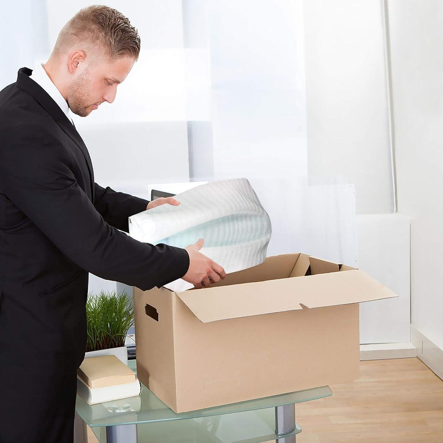 12 X 12 Inch Foam Pouches, 50 Count China Moving Supplies for Packing/Shipping Box, Cushion Foam Wrap Pouches Packing Cushioning Supplies for Protecting Dishes Porcelain Glasses Plates Fragile Items image number 3