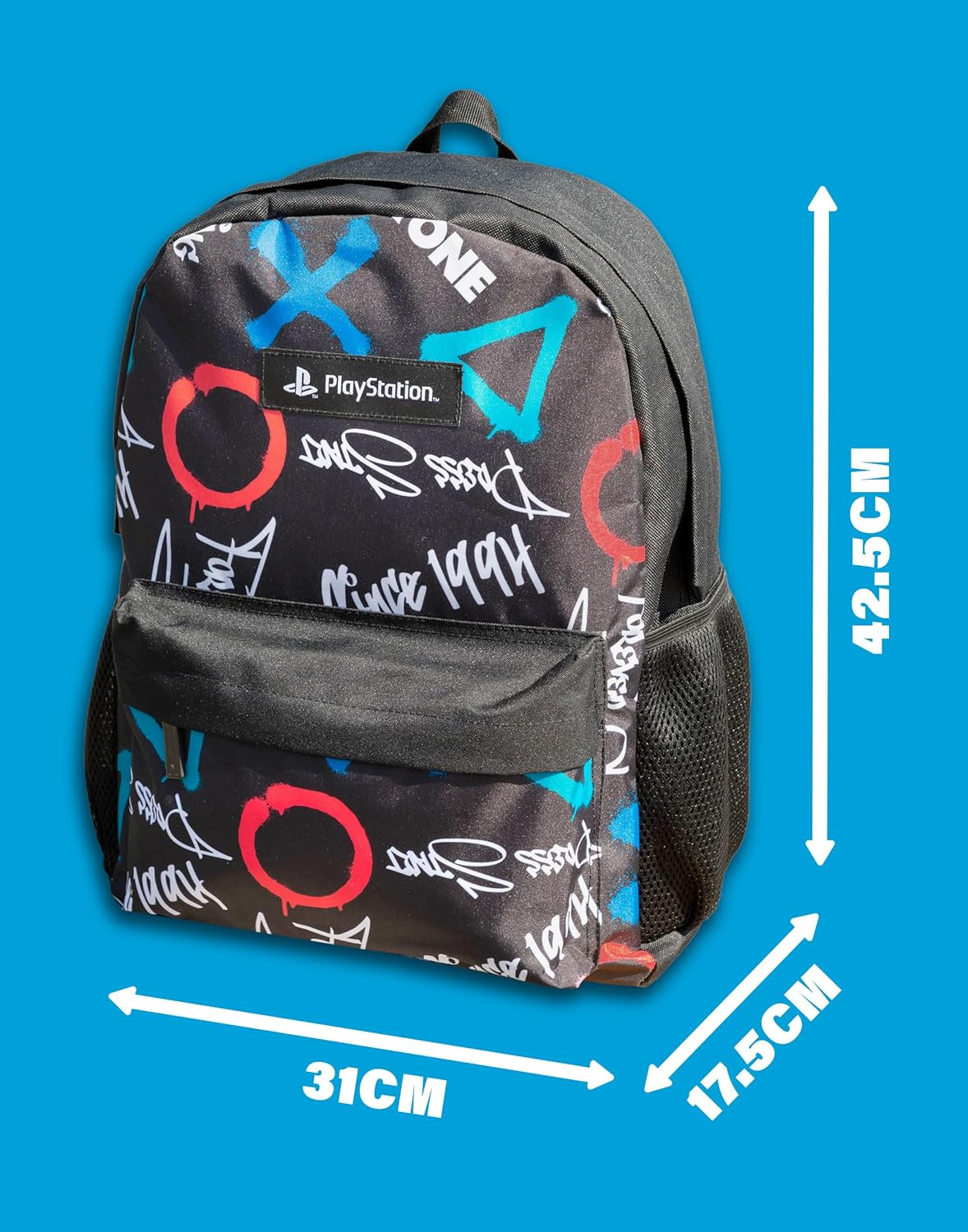 Playstation Unisex Kids Backpack Black | Zipper Design - Multiple Compartments - Durable Back to School Material for Carrying Books | Logo image number 1