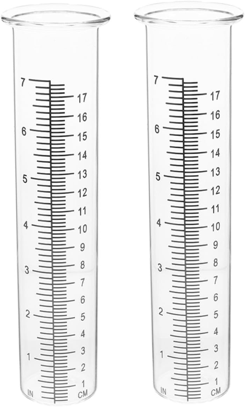 UKCOCO 2Pcs Freeze Rain Gauge Replacement Tubes Plastic Water Measurement Tubes with Clear Markings for Garden Outdoor Use image number 3