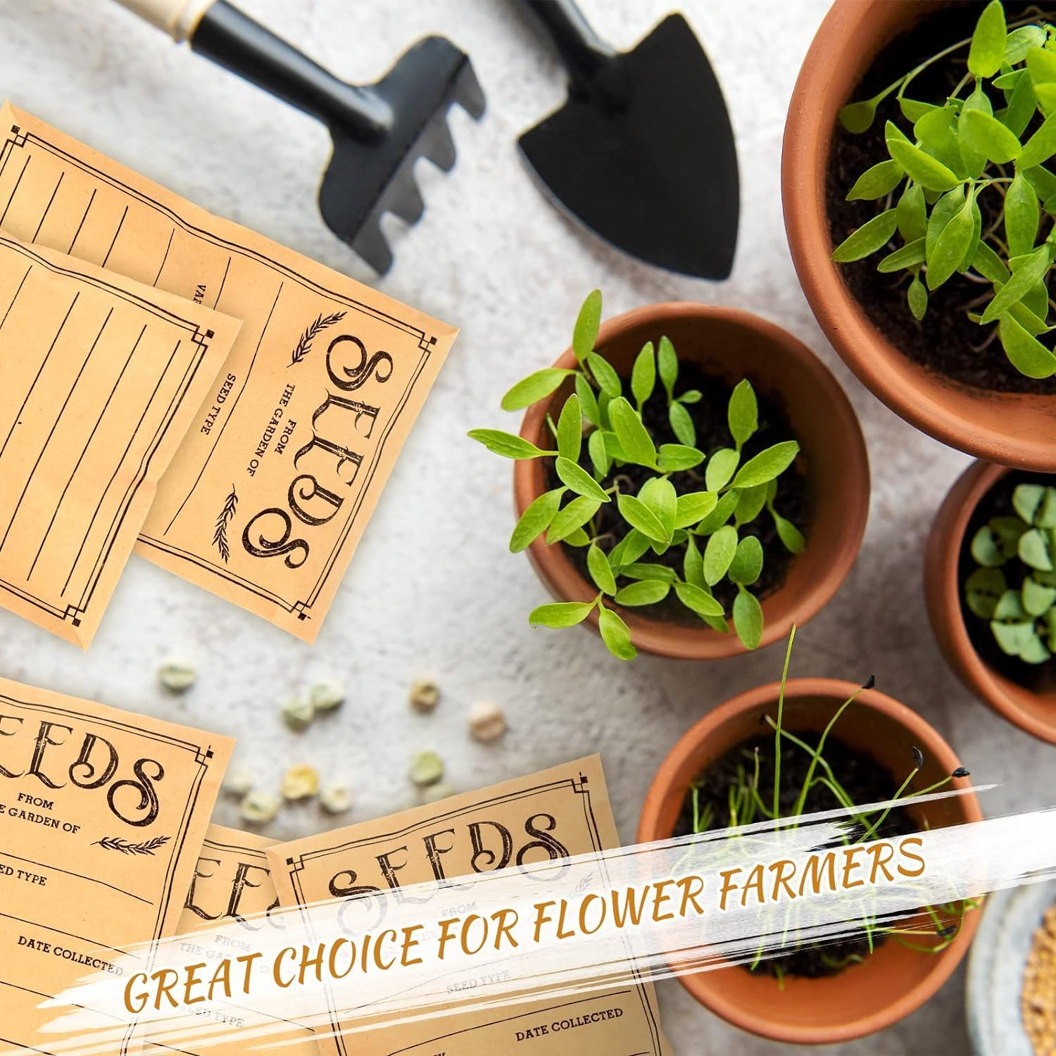 150 Pcs Small Envelopes for Seeds, Seed Envelopes, Seed Storage Envelopes, Resealable Seed Packets Envelope, Seed Packet Envelopesfor Collection of Flower Vegetable Seeds (Yellow) image number 2