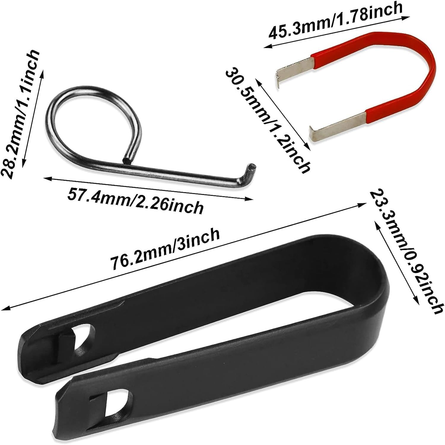 6 PCS Wheel Bolt Cap Cover Removers Tool Set, Tyre Nut Center Cover Cap Puller Tweezers Removal Tool, Bolt & Nut Covers Key for Cars image number 3