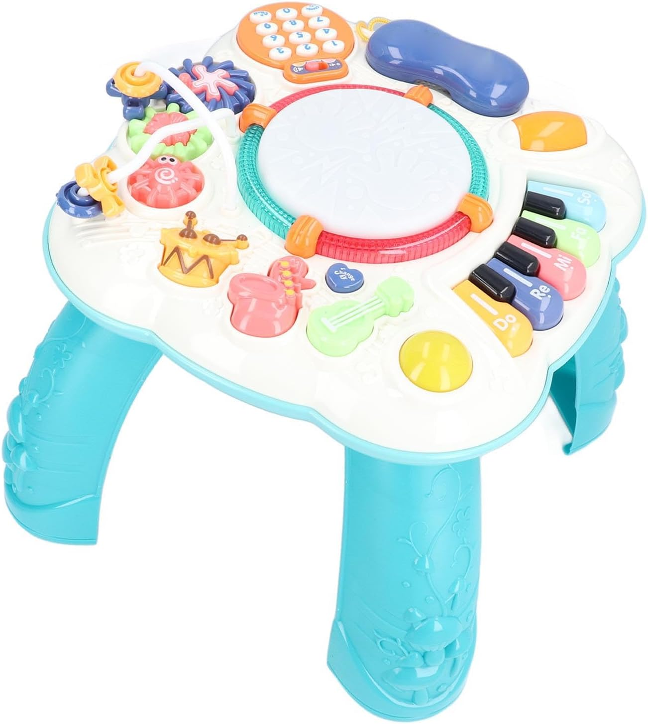 Baby Activity Table with Music, Multifunctional Easy to Fold Safe and Reliable Musical Activity Center Activity Table Toy, Educational Learning Toys for 6-12 Months, Birthday image number 4