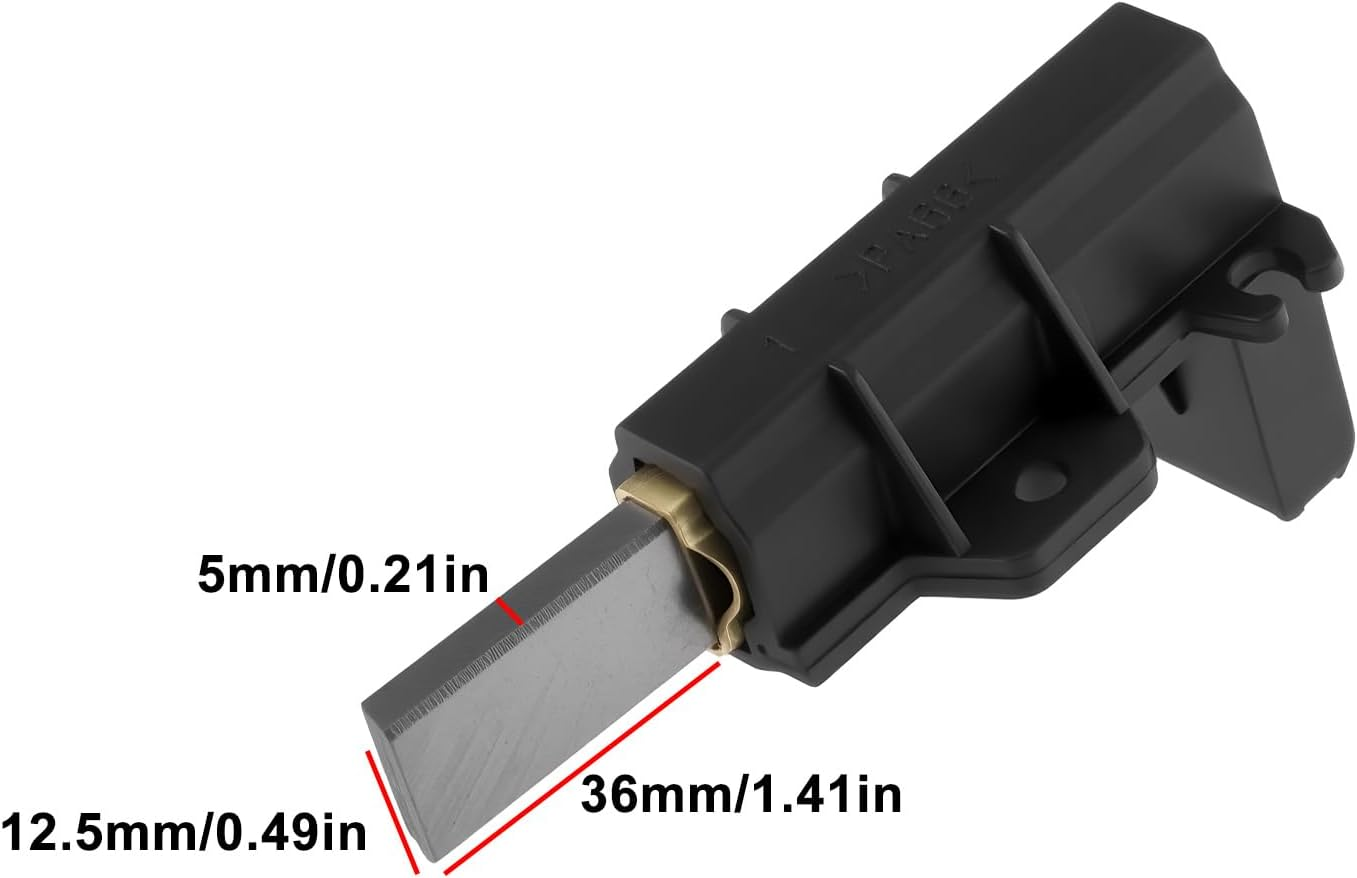 Emagtech 1 Pair Washing Machine Carbon Brushes 5X12.5X36Mm WW80J5555FX Compatible with Samsung 1400 image number 5