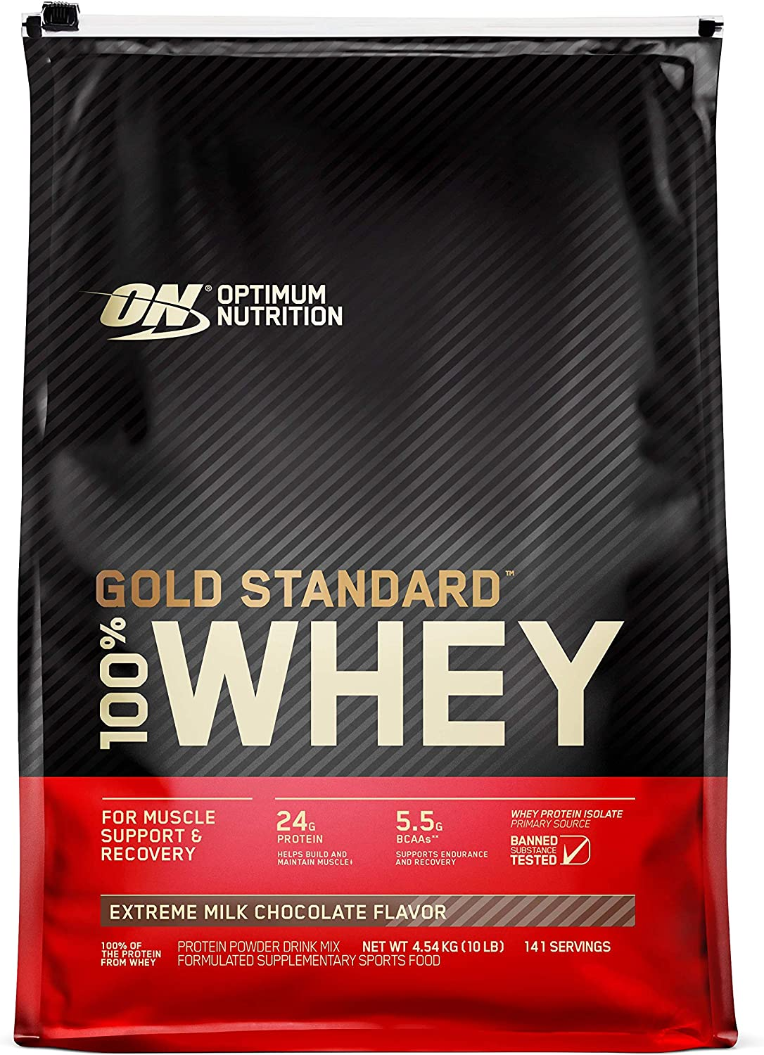 OPTIMUM NUTRITION Gold Standard 100% Whey Protein Powder, Extreme Milk Chocolate, 4.54Kg image number 2