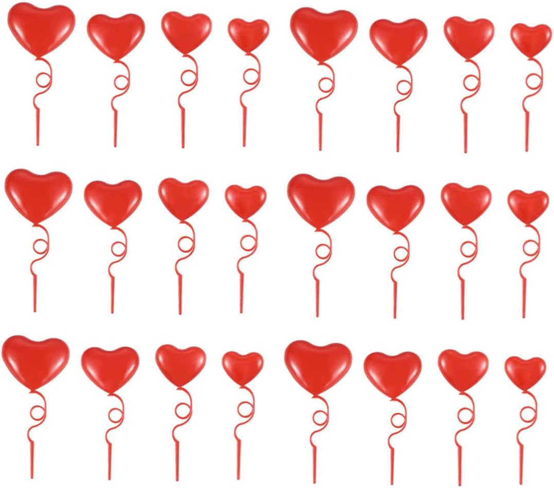 24Pcs Valentines Day Cupcake Toppers Valentines Day Cake Picks Happy Valentines Day Cake Decor Valentines Day Party Favors Bridal Shower Cake Decors Heart-Shaped Insert Card Bride image number 5