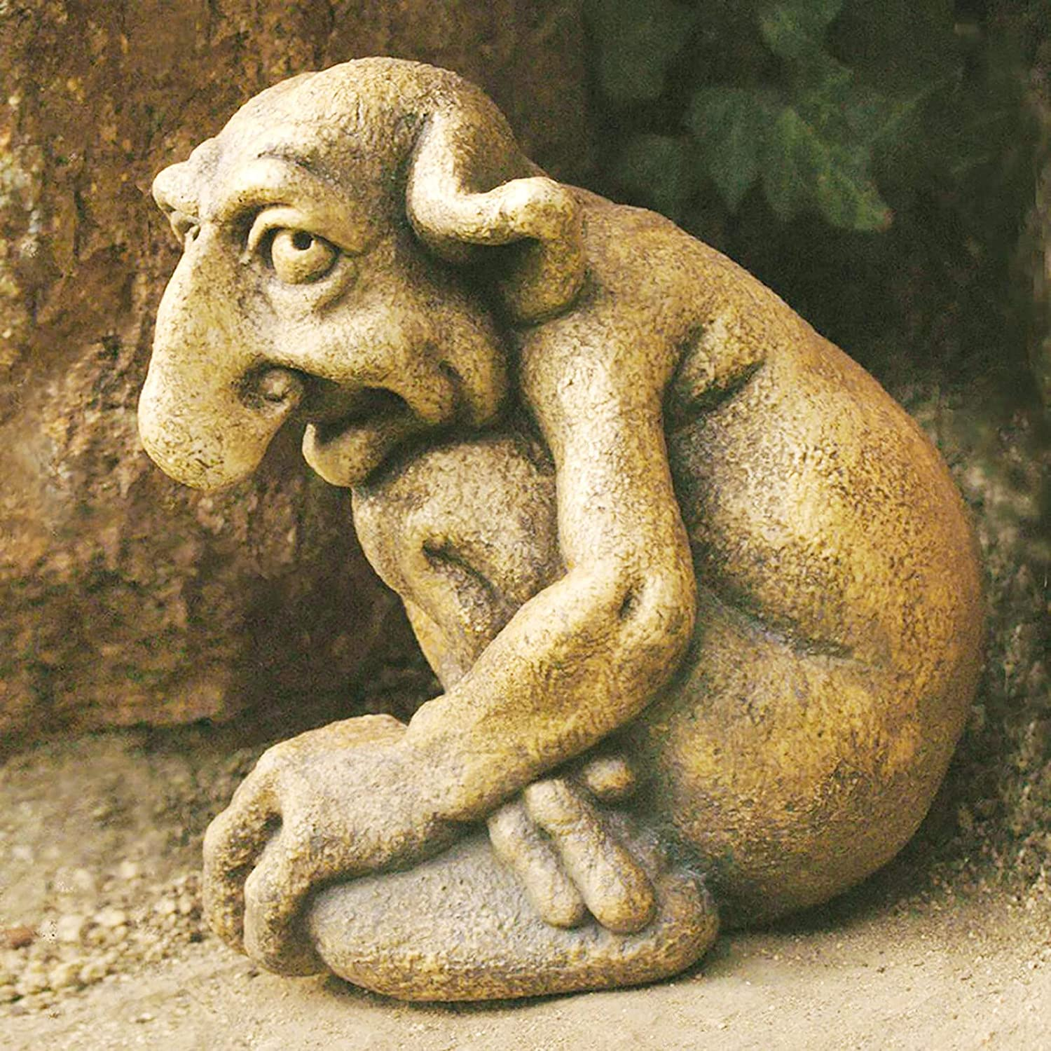 Troll Statues Home Decor, Gargoyle Statues, Cast Stone Trolls, Gothic Sculpture Home Garden Art Decorations, Exquisite Stone Statues for Indoor Outdoor image number 2