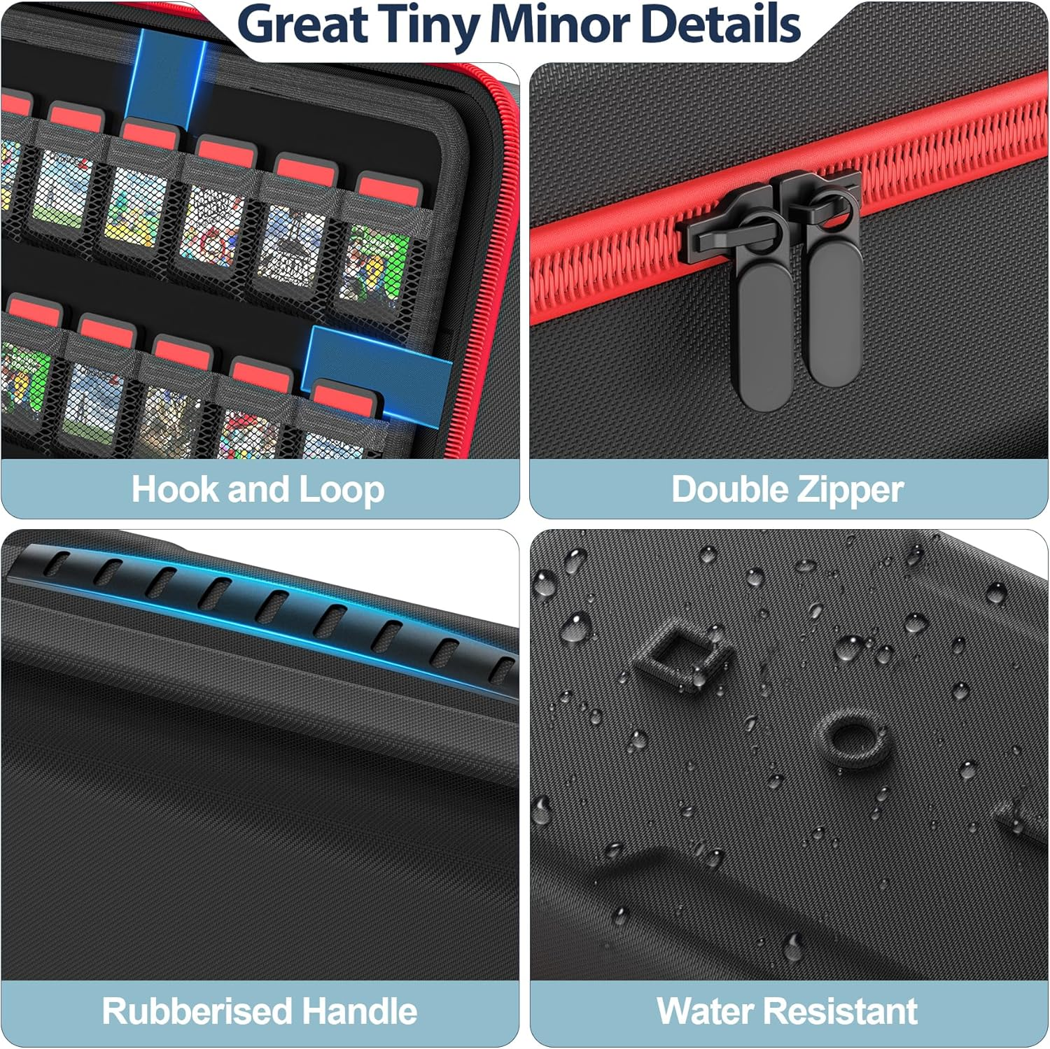 Kytok Switch 2 Case Compatible with Nintendo Switch 2 & Original & OLED Version, Custom Spot for Joycon 2 & AC Adapter, Portable Travel Switch 2 Carrying Case Bag for 28 Games & Switch Accessories image number 6