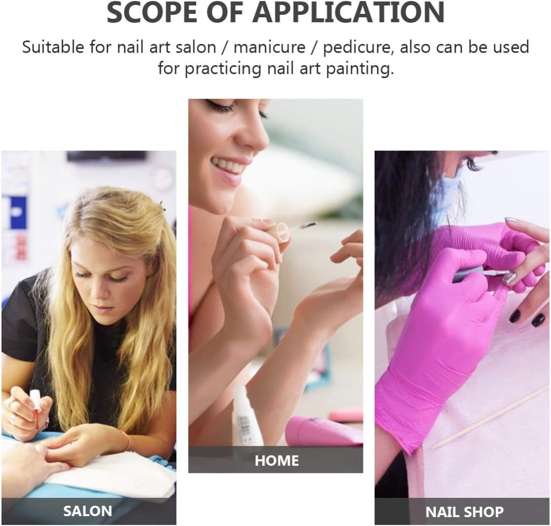 ERINGOGO 160Pcs Nail Color Plates Nail Practice Tips Durable Nail Art Display Board for Salon Use for Nail Polish Organization and Art Practice image number 4