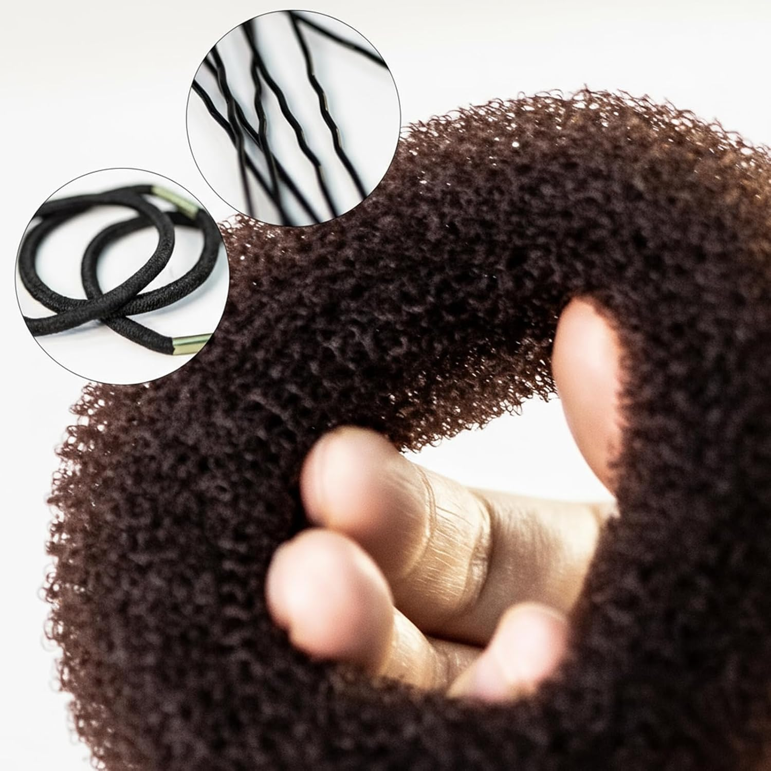 Bun Maker Hairstyle Aid Set of 6 Bun Cushions Hair Doughnut with 10 Elastic Hair Bands 20 U Shape Hair Clip Hair Pin Hair Bun Hair Bun Shaper for Women