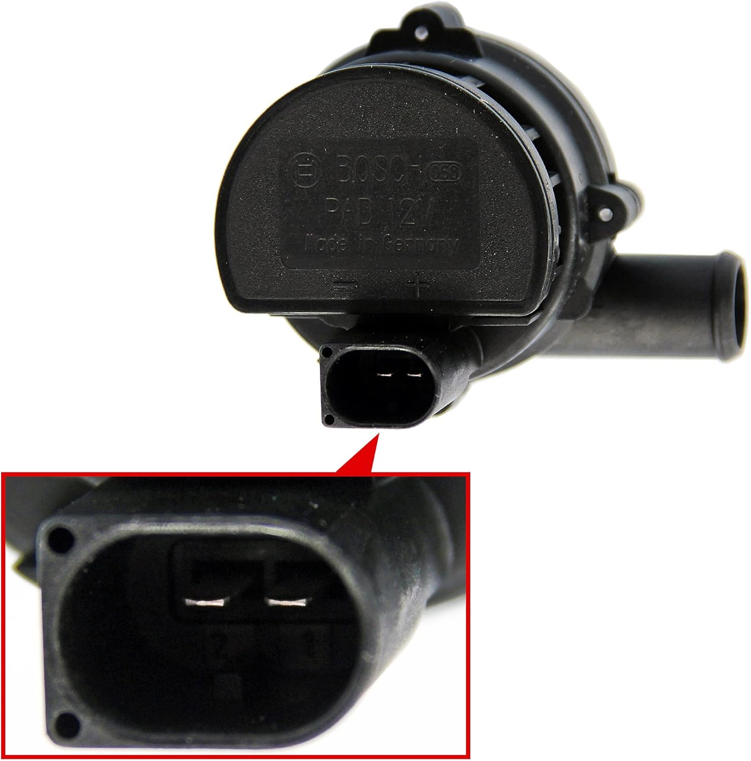 BOSCH 0392023004 Electric Water Pump - Compatible with Select Mercedes-Benz B, C, CLA, CLS, E, GL, GLA, GLC, GLK, ML, R, S, SLC, SLK, SLS (200, 250, 280, 300, 320, 350, 400, 450, 500, 550, 600) + More image number 1