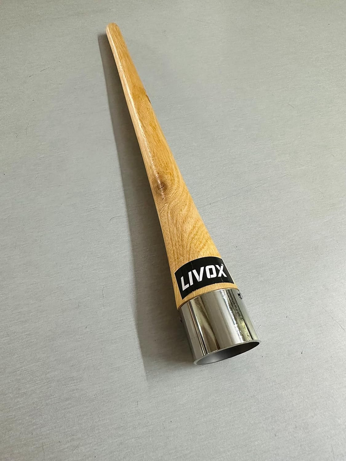 LIVOX Rubber Bat Grip Cone Ultra Tacky Shock Absorption Bat Gripper Cone Cricket Accessories for Boys Cricket Bat Handle, 1 Wooden Cone image number 2