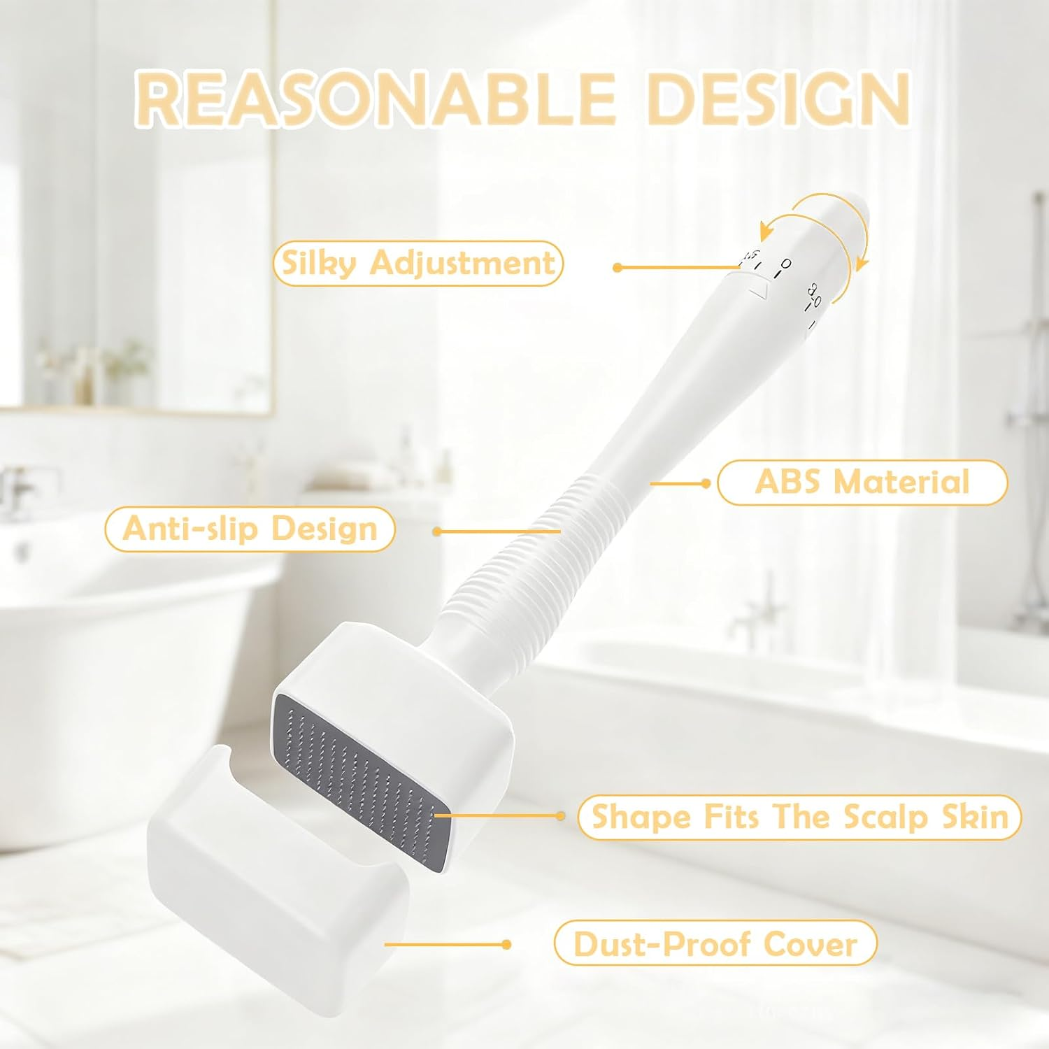 Waytiffer Derma Stamp Adjustable Microneedling Pen, Derma Roller, 140 Titanium Micro Needling Roller for Hair and Beard Growth, Skin Needling Device (White) image number 3