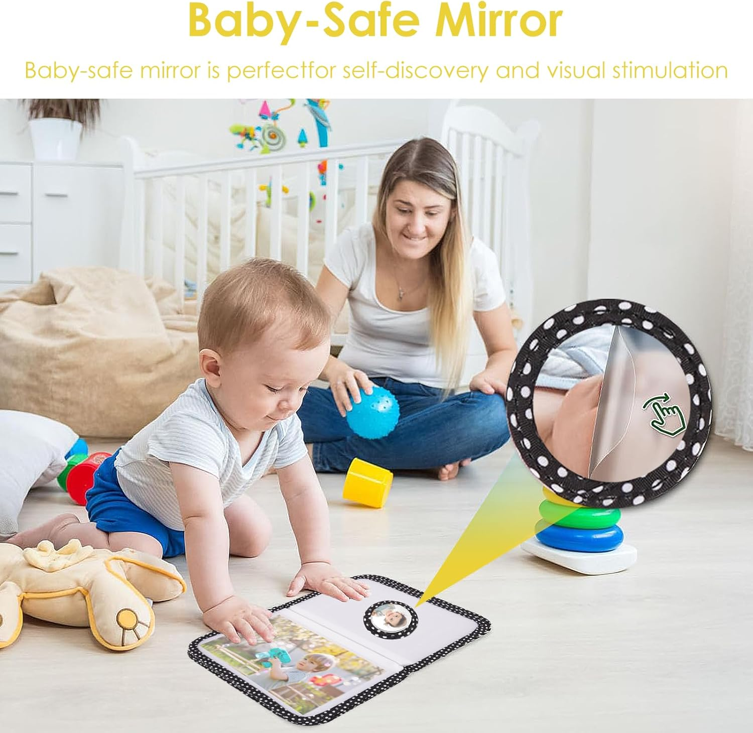 Commemorate Photo Album 4X6 Pictures with Hook, My First Family Memory Book, Soft Cloth Keepsake, Small Album Holder Book with 17 Pages Pocket for Family, Anniversary, Parents Gift (Bee Pattern) image number 4