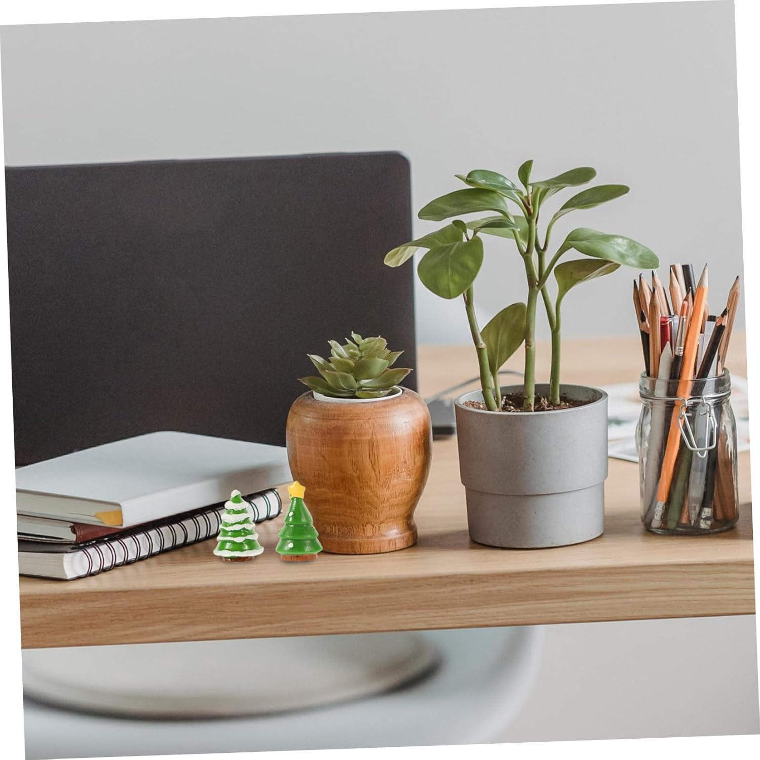 12Pcs Mini Christmas Tree Decor Artificial Xmas Tree Holiday Decoration for Cozy Home Family Gatherings and Festive Cheer image number 3