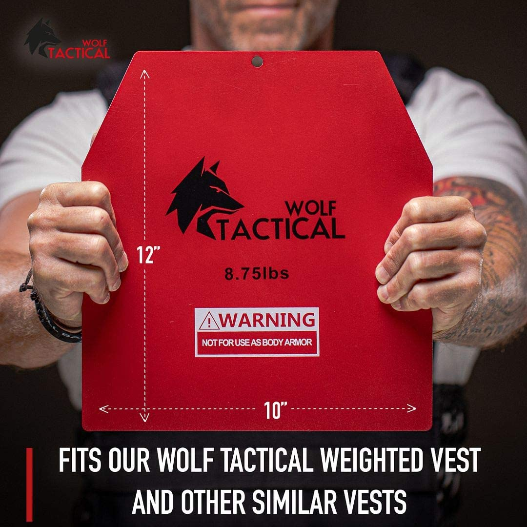 WOLF TACTICAL Weight Vest Plates - 5.75/8.75/14.5/19.75LB Pairs - Wods, Strength Training, Running, Heavy Workouts