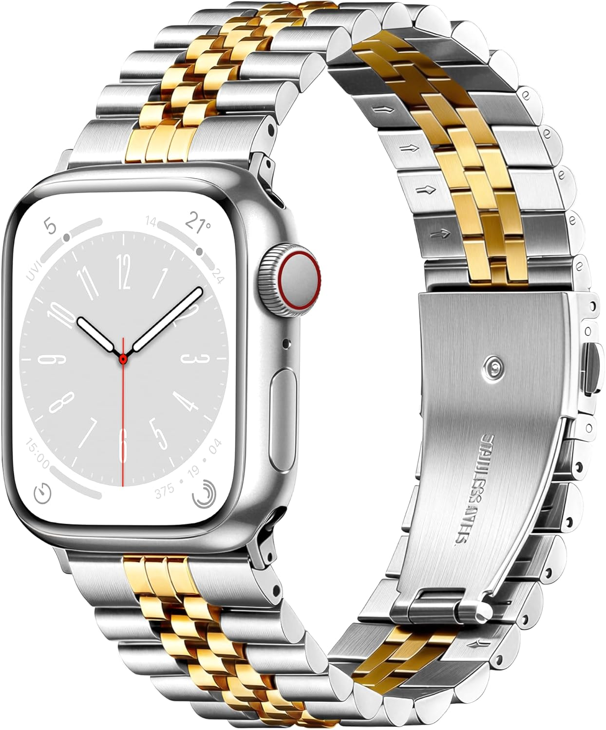 Vamyzji Compatible with Apple Watch Band 49Mm 46Mm 45Mm 44Mm 42Mm 40Mm 41Mm 38Mm, Metal Apple Watch Strap for Iwatch Ultra 3 2 1 Series 11 10 9 8 7 6 5 4 SE 3 2 1, Stainless Steel Bands for Women/Men